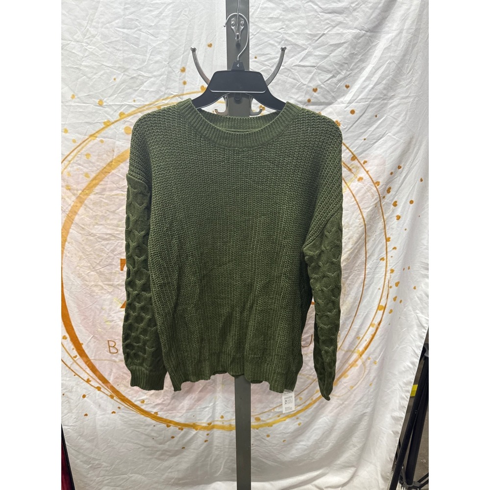 Women's Cream‎ Sweater Long Sleeve Honeycomb Knit Pullover -Cupshe Size S